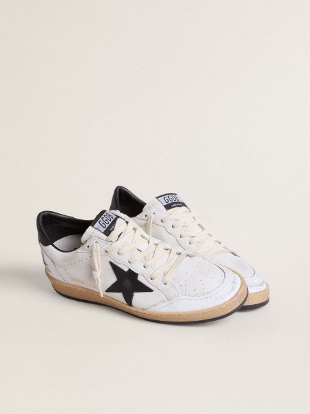 Golden Goose Ball Star In Nappa With Black Star And Black Heel Tab Golden Goose Ball Star In Nappa With Black Star And Black Heel Tab