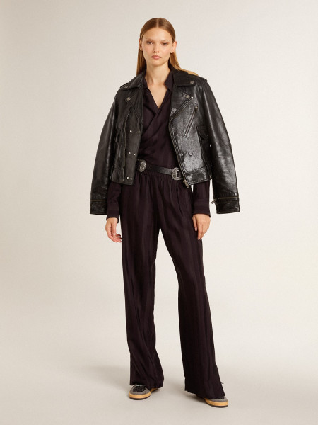 Golden Goose Ball Star In Glitter With Leather Star And Metallic Leather Heel Tab