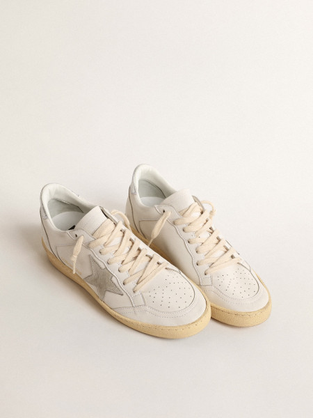 Golden Goose Ball Star With Suede Star And Metallic Leather Heel Tab