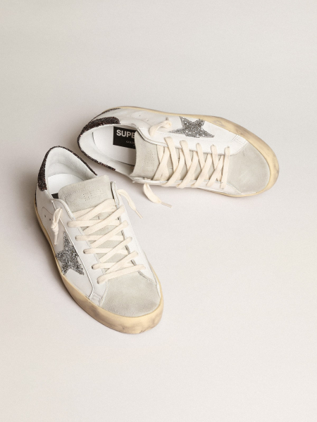 Golden Goose Super-Star Wmns White Silver Black Glitter Golden Goose Super-Star Wmns White Silver Black Glitter