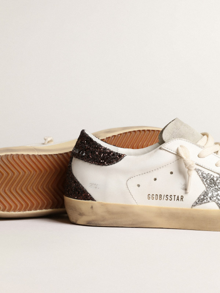 Golden Goose Super-Star Wmns White Silver Black Glitter Golden Goose Super-Star Wmns White Silver Black Glitter