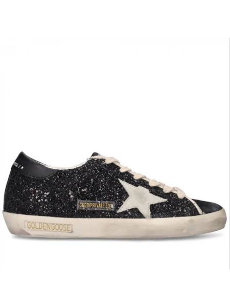 Golden Goose Super Star Glitter Black