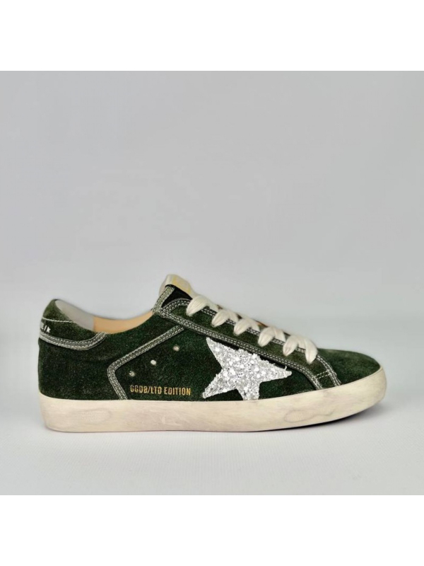 Golden Goose Super Star Suede Green Golden Goose Super Star Suede Green