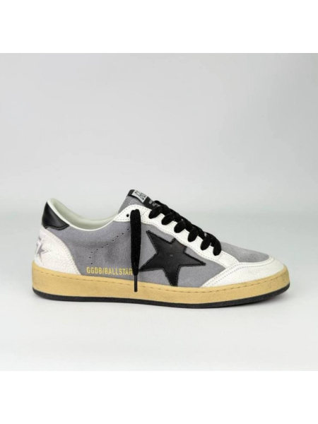 Golden Goose Ball Star Gray Nappa Black Star