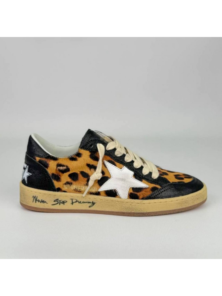 Golden Goose Ball Star Leopapd Print